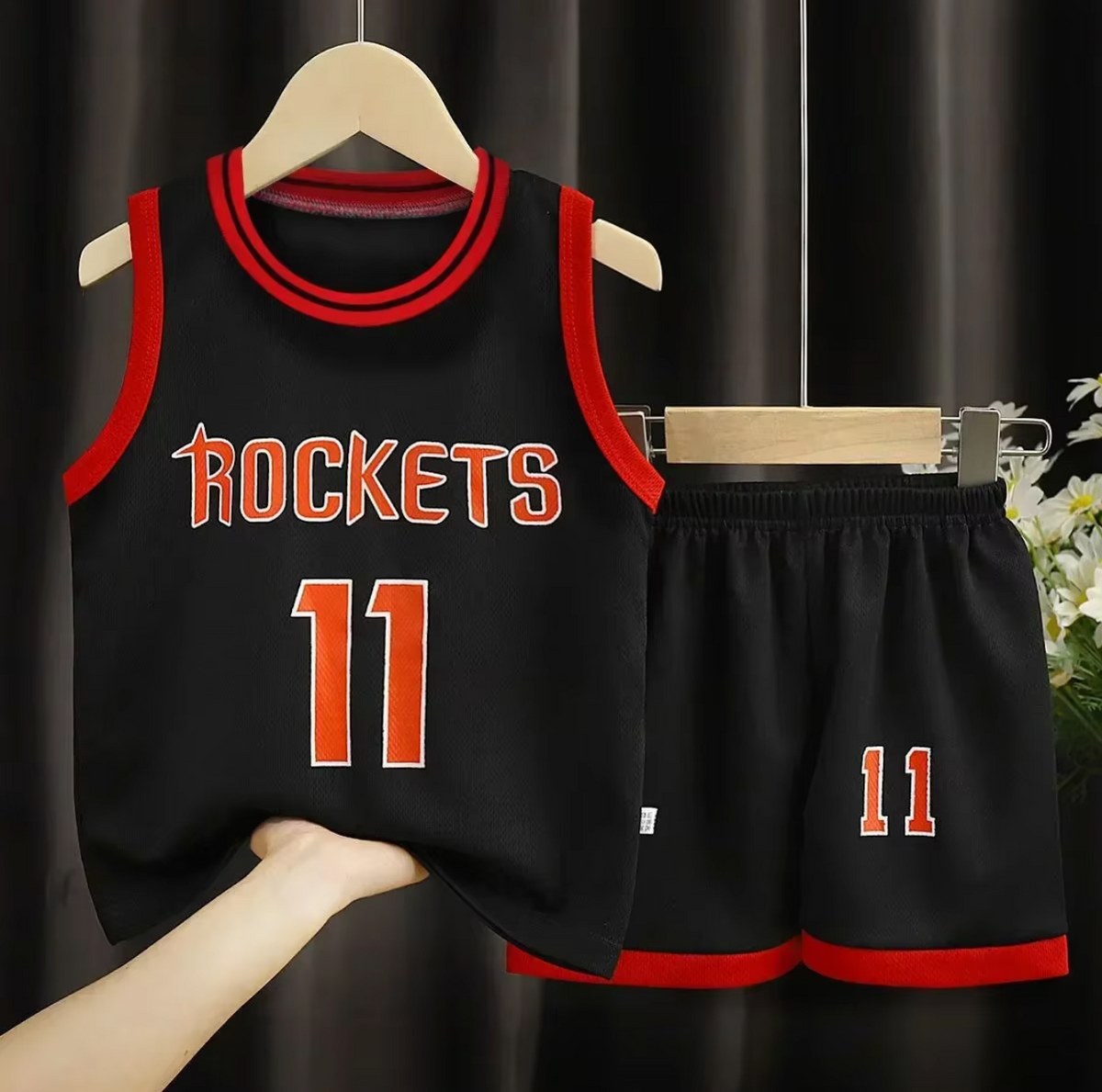 NBA Boston, Bulls, Rockets, Golden State Kids Jersey and Shorts Set
